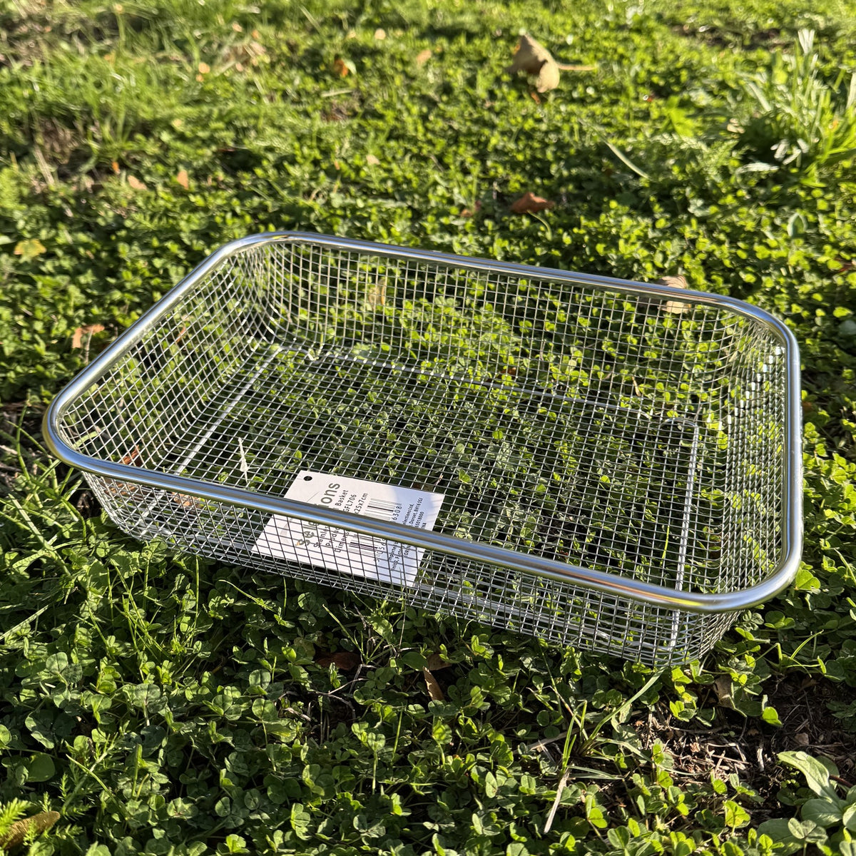 Stainless Steel Rectangle Basket Soil Sieve with 5mm Mesh