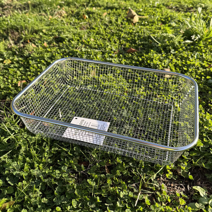 Stainless Steel Rectangle Basket Soil Sieve with 5mm Mesh