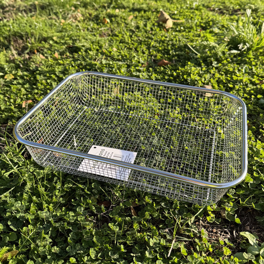 Stainless Steel Rectangle Basket Soil Sieve with 5mm Mesh