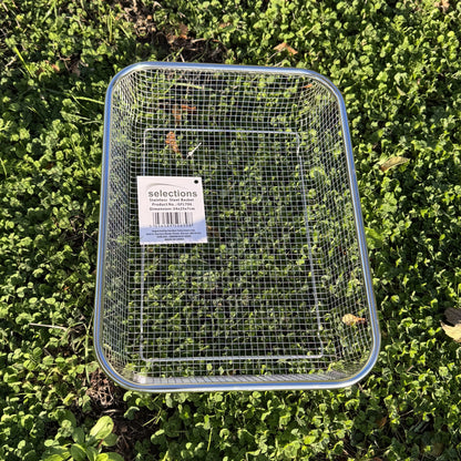 Stainless Steel Rectangle Basket Soil Sieve with 5mm Mesh