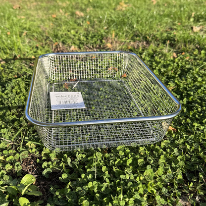 Stainless Steel Rectangle Basket Soil Sieve with 5mm Mesh