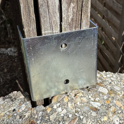 Fence & Trellis Panel Fixing Bracket U-Clips Galvanized Steel - Pack of 20