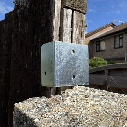 Fence & Trellis Panel Fixing Bracket U-Clips Galvanized Steel - Pack of 20