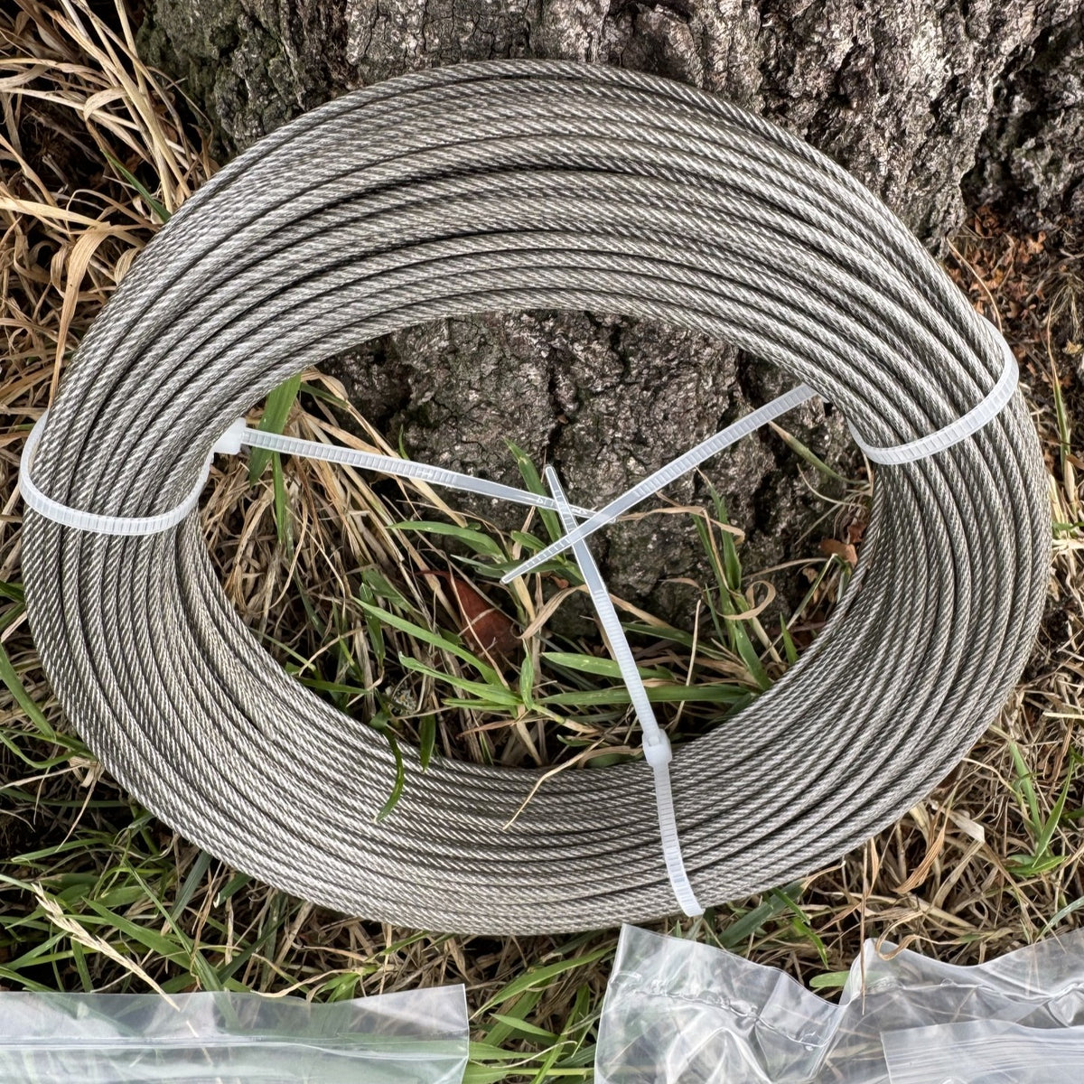 45m Stainless Steel Garden Wire Kit for Climbing Plants, Trellis Fixing, Fence Wire (71 Pieces)