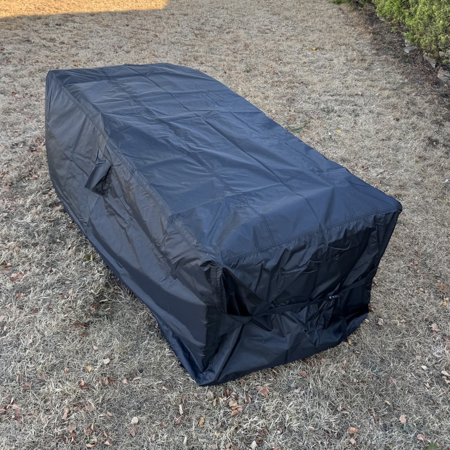 Premium Waterproof Table Garden Furniture Cover in Black (2.03m)