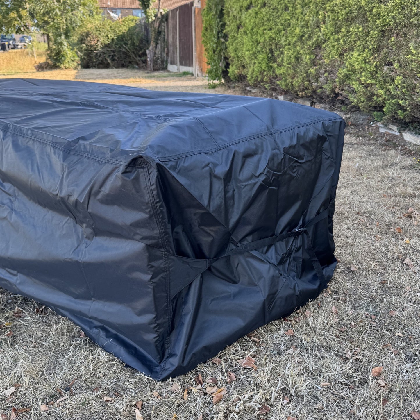 Premium Waterproof Table Garden Furniture Cover in Black (2.03m)