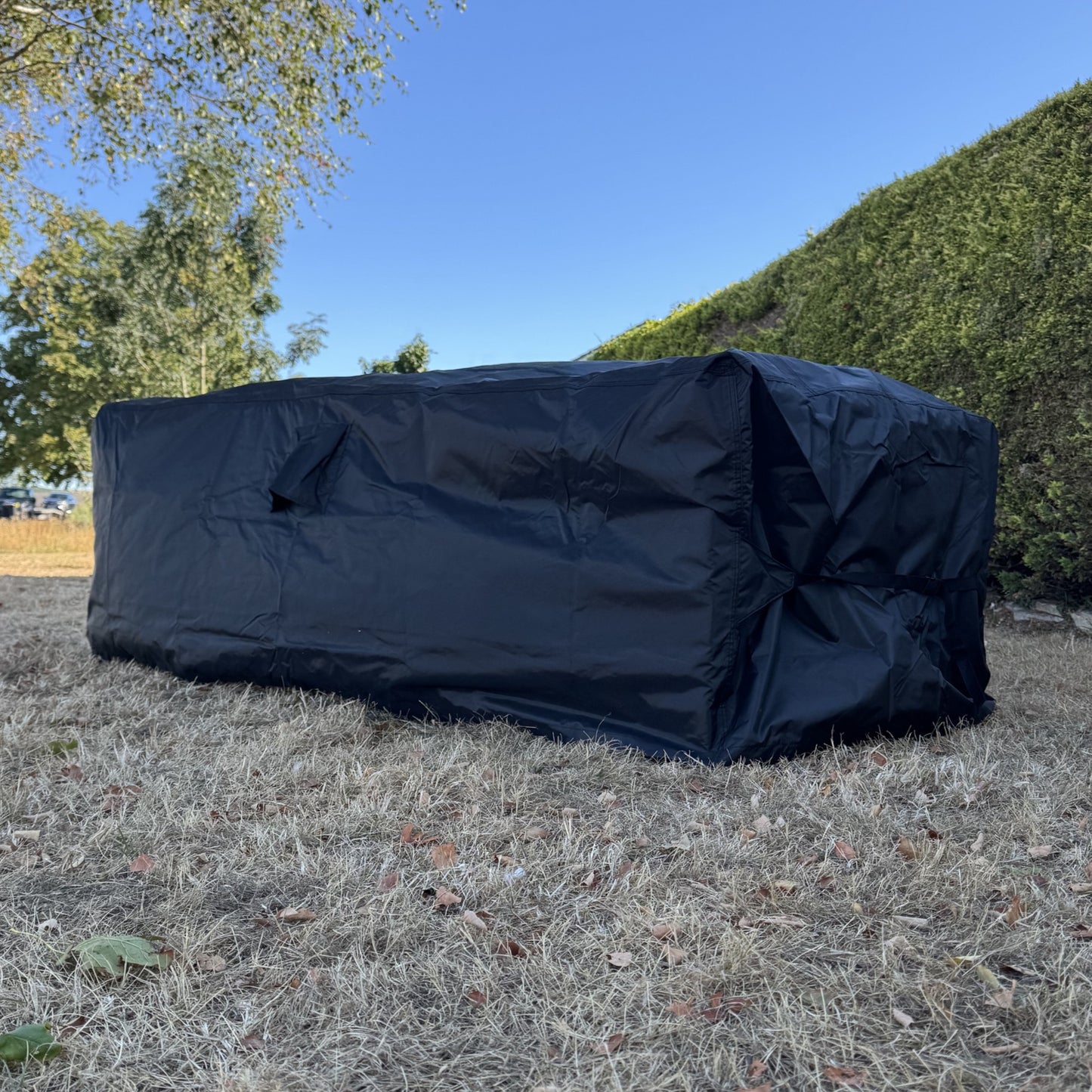 Premium Waterproof Table Garden Furniture Cover in Black (2.03m)