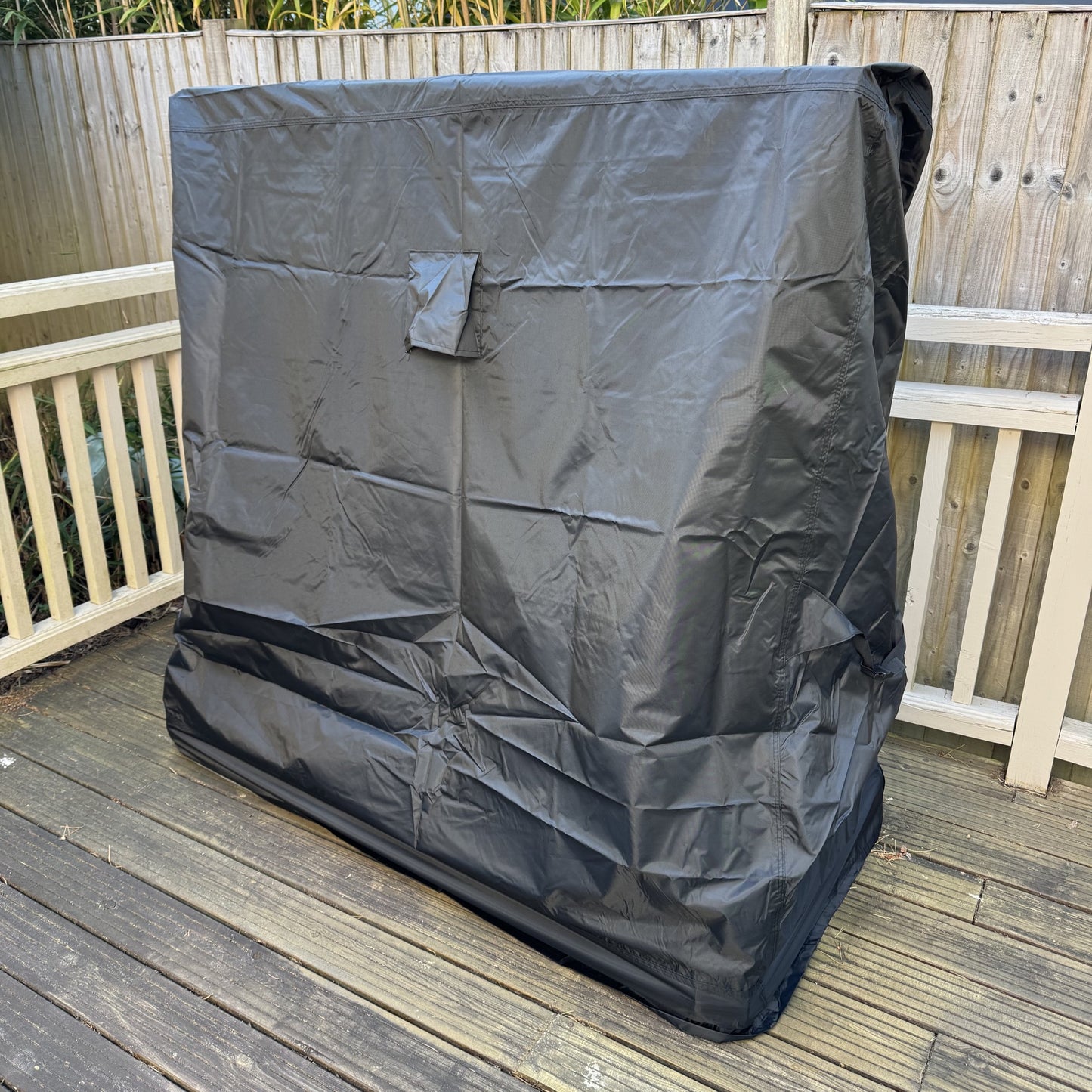 Premium Waterproof Garden Outdoor Table Tennis Table Cover in Black (185cm)