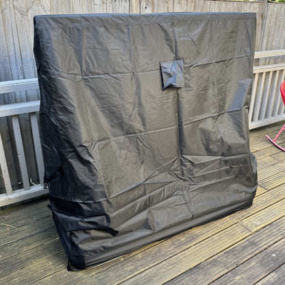 Premium Waterproof Garden Outdoor Table Tennis Table Cover in Black (185cm)
