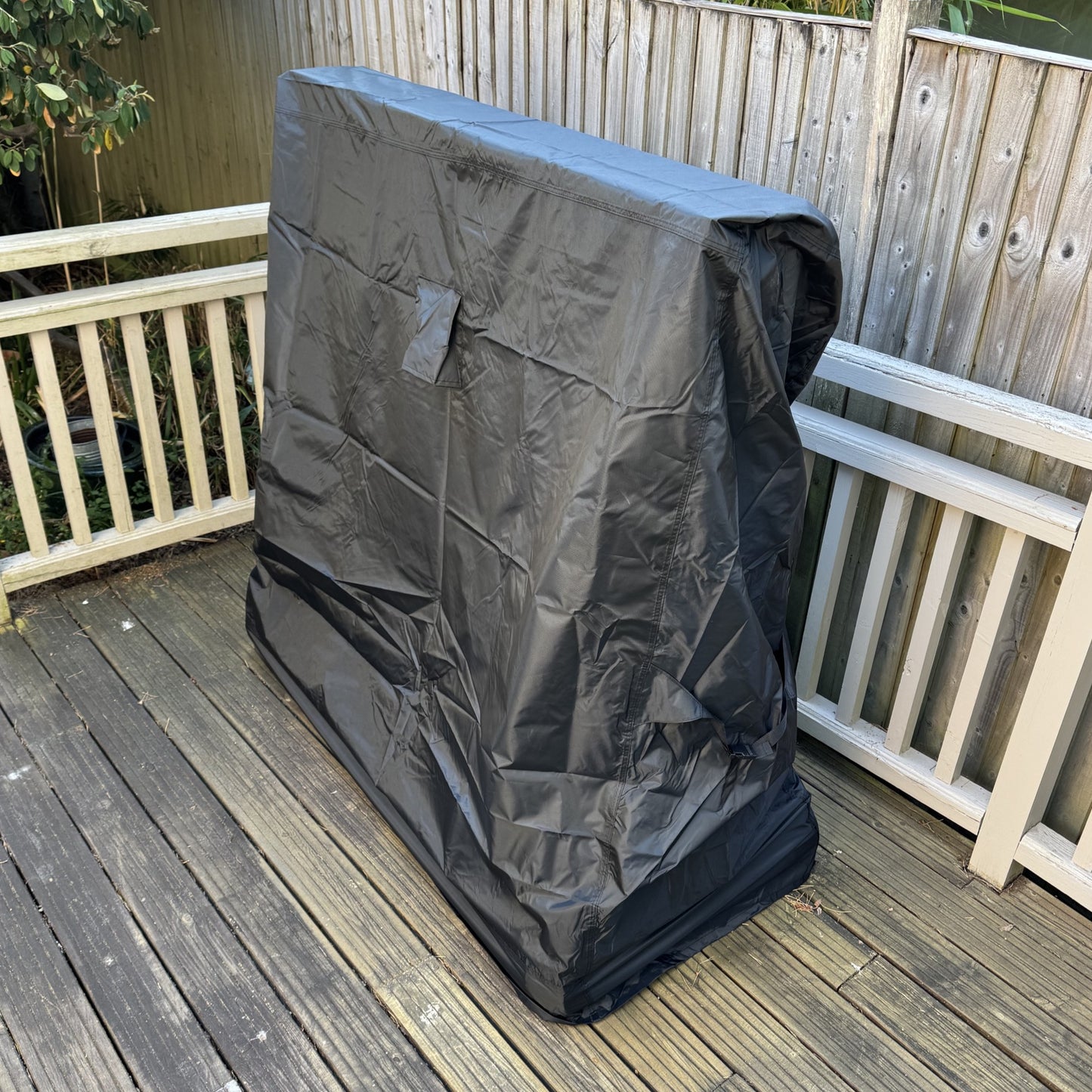 Premium Waterproof Garden Outdoor Table Tennis Table Cover in Black (185cm)