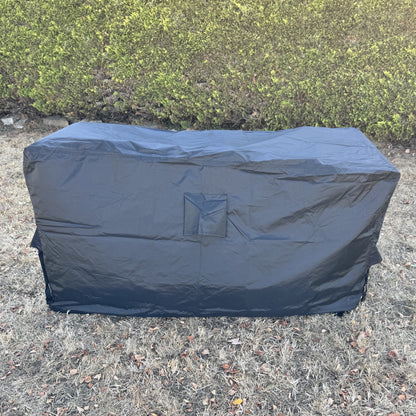 Premium Waterproof Companion Love Seat Garden Bench Cover in Black (1.58m)