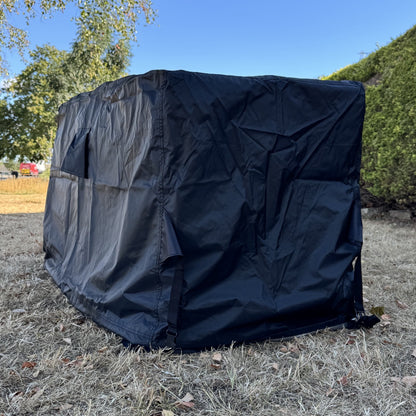 Premium Waterproof Companion Love Seat Garden Bench Cover in Black (1.58m)
