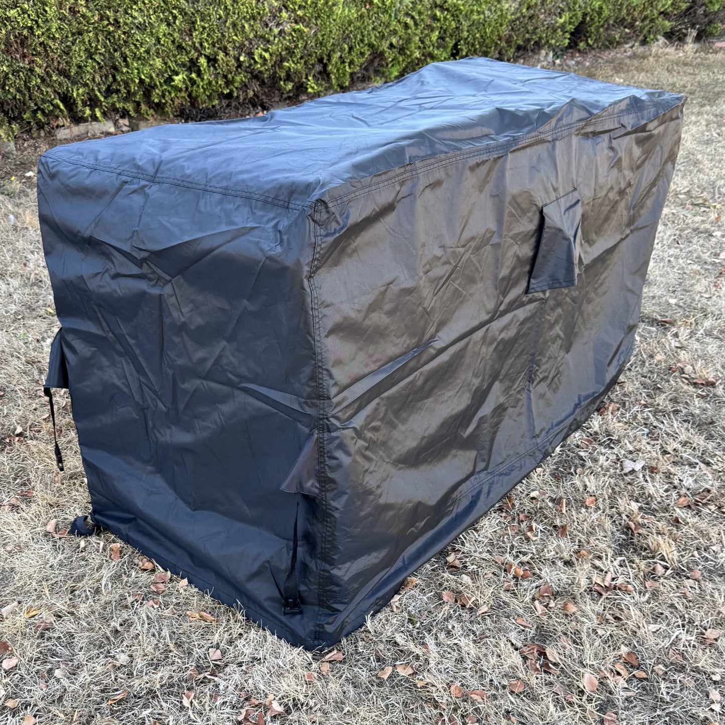 Premium Waterproof Companion Love Seat Garden Bench Cover in Black (1.58m)