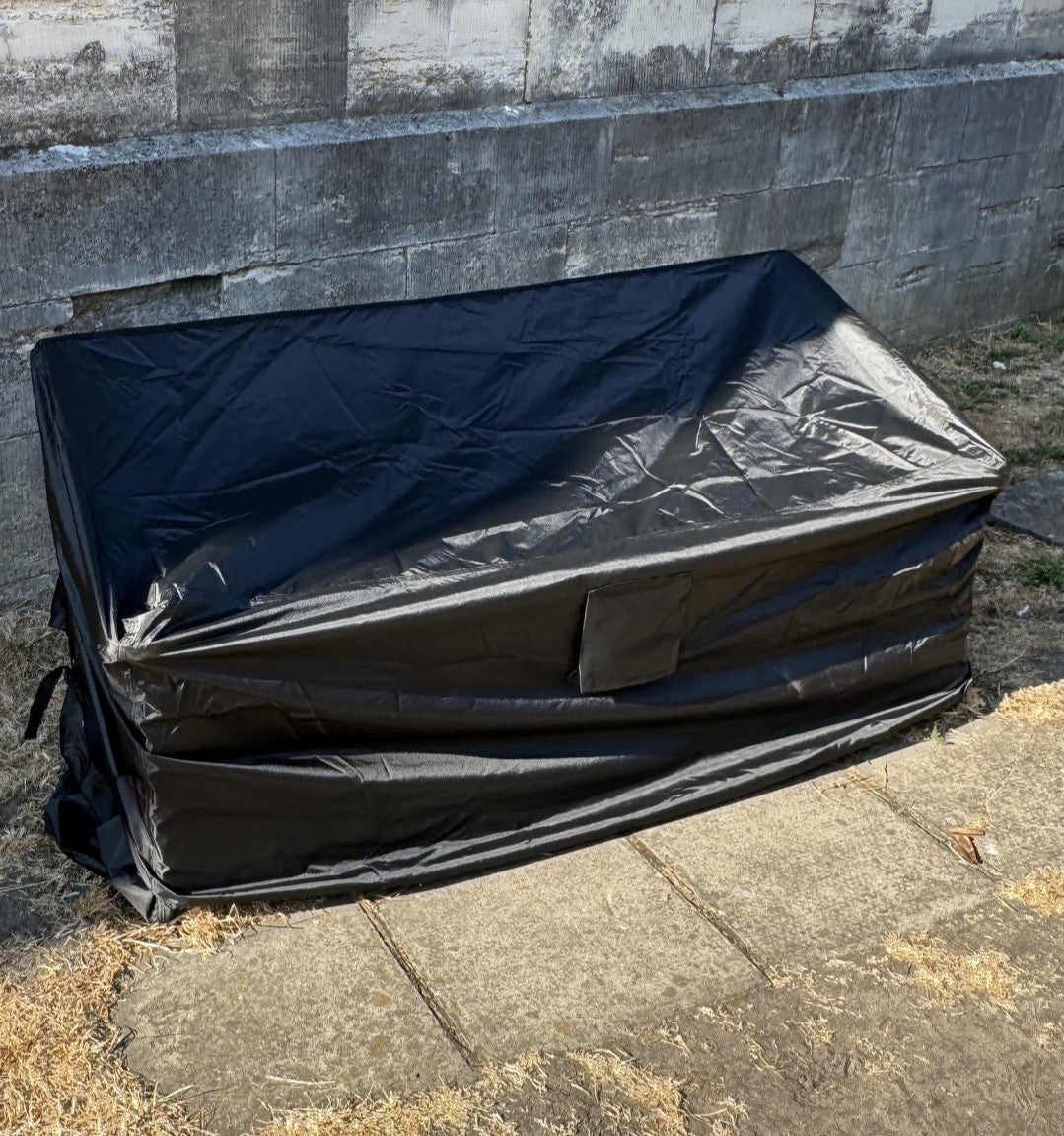 Premium Waterproof 3 Seater Garden Bench Cover in Black (1.6m)