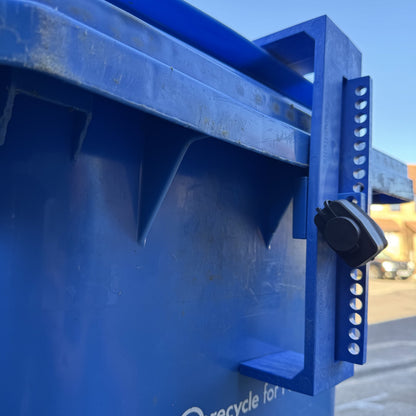 Wheelie Bin Tough Plastic Security Lock with Padlock - Blue