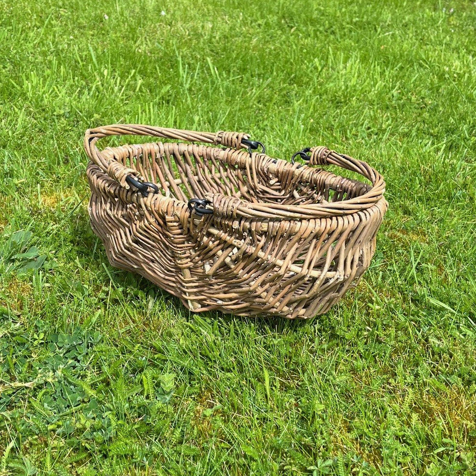 Petite Natural Willow Wicker Garden Trug Basket