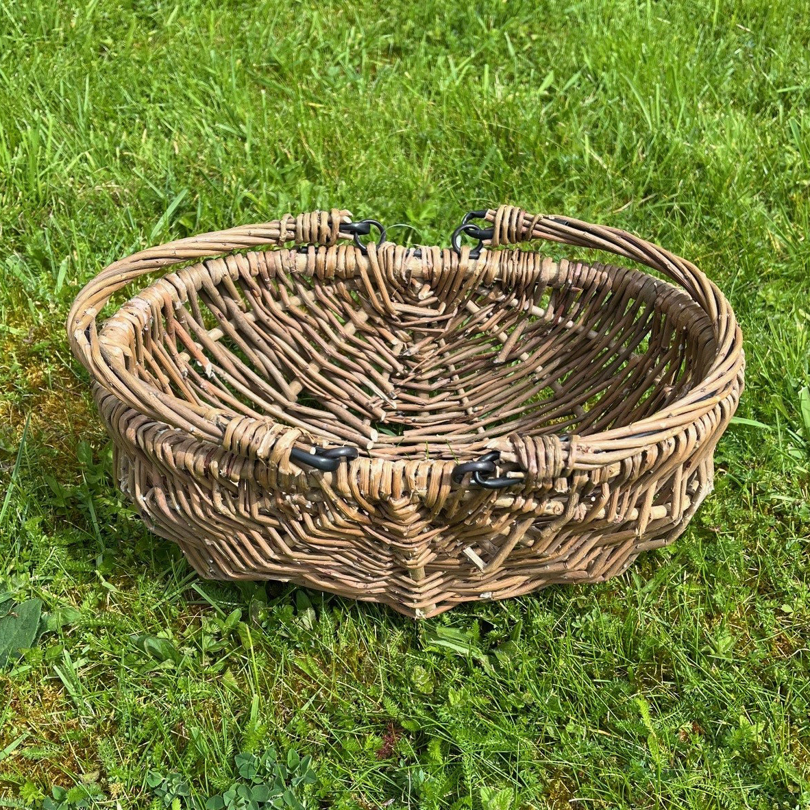 Petite Natural Willow Wicker Garden Trug Basket