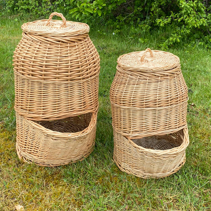 Willow Potato & Onion Hopper Storage Basket Set
