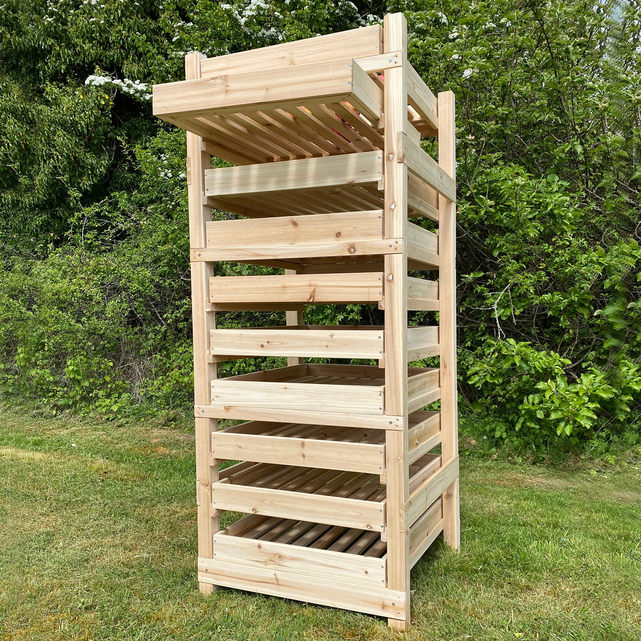 Traditional Wooden Apple Storage Rack (10 Drawer) – Selections
