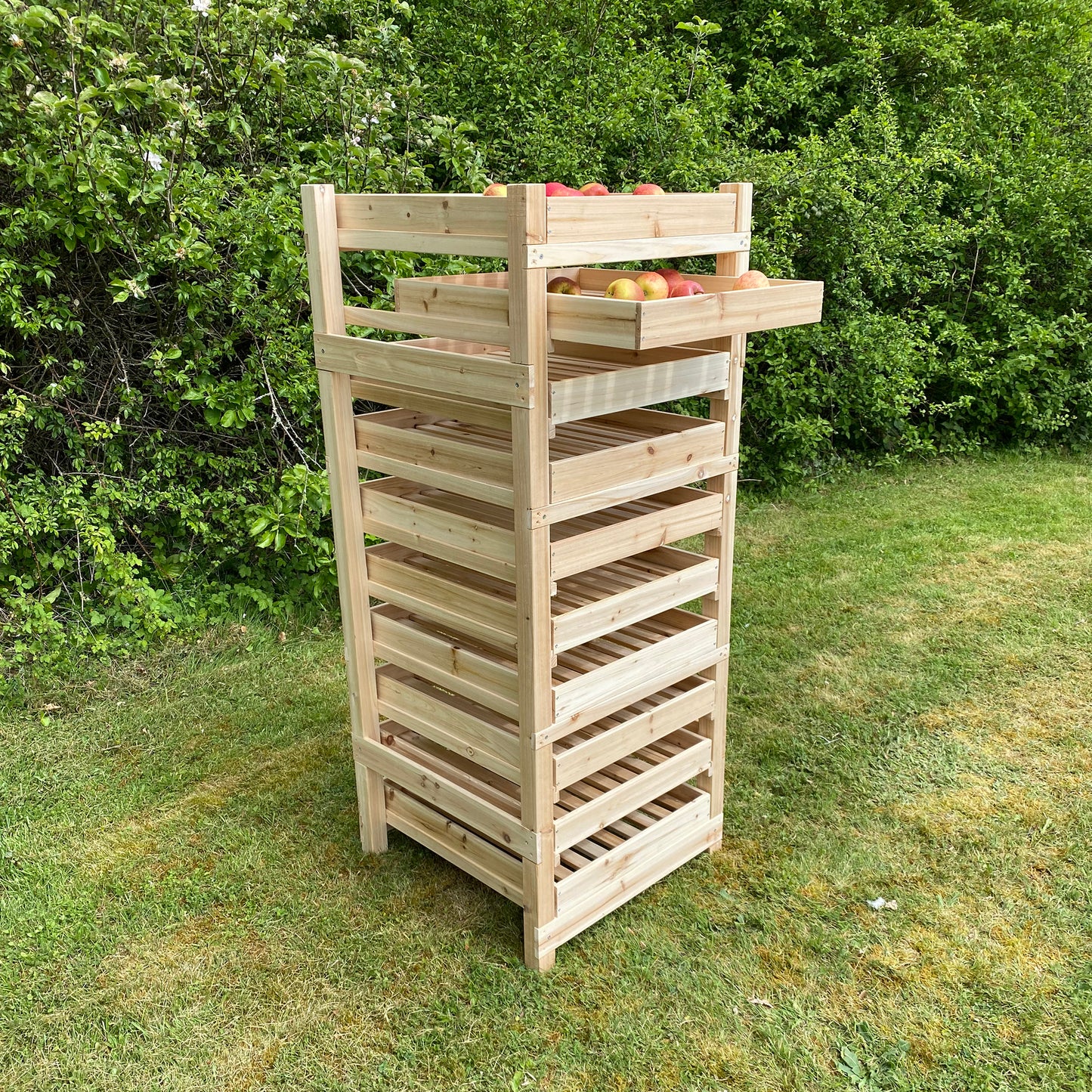 Traditional Wooden Apple Storage Rack (10 Drawer)