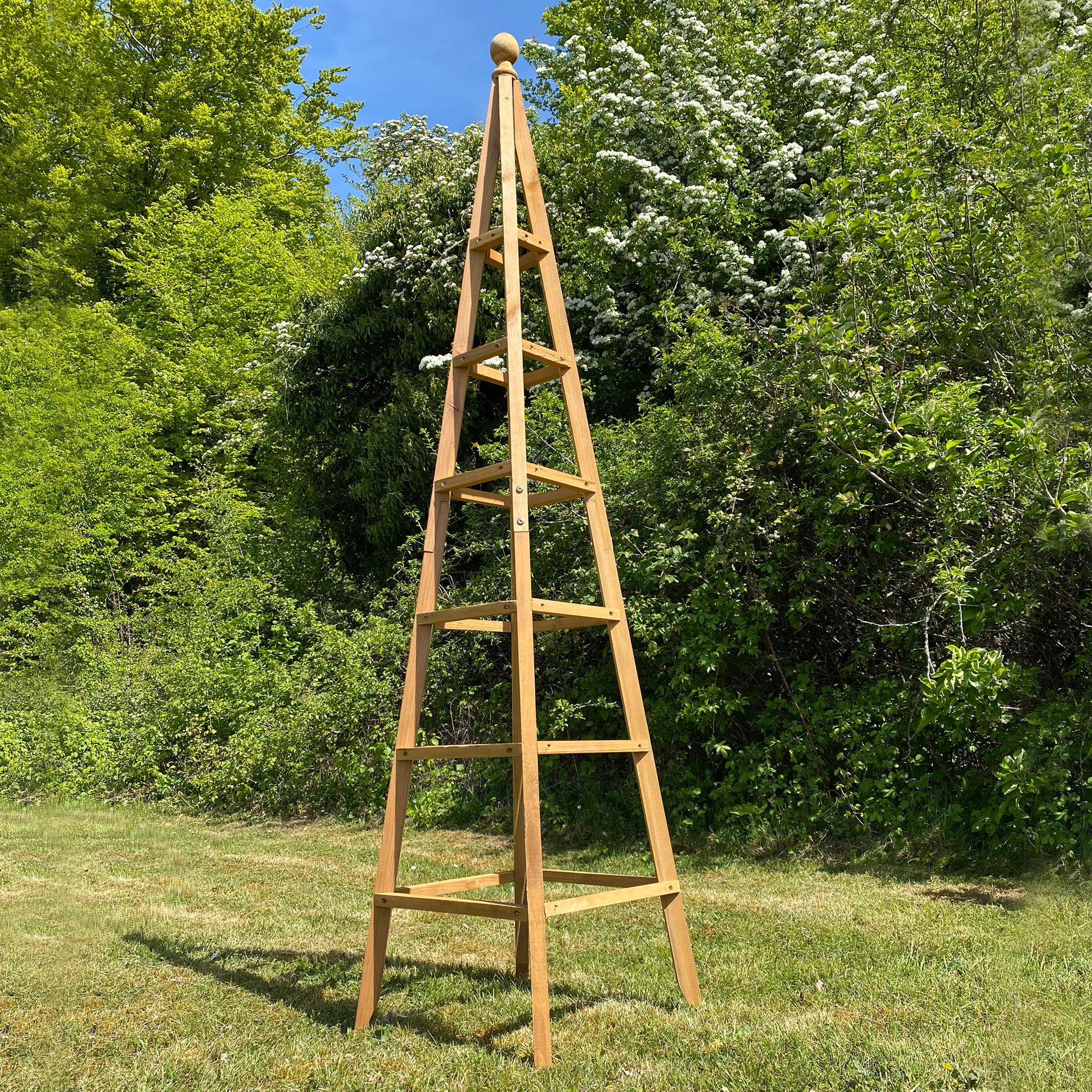 wooden garden obelisk trellis Wooden Garden Obelisk (1.9m)