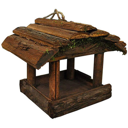 Factory Second - Hanging Wooden Bird Table Feeder