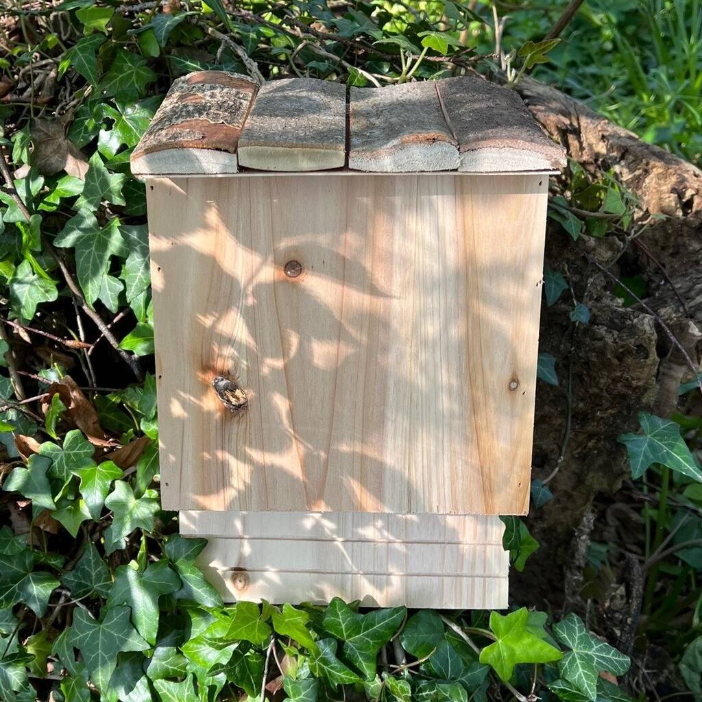 Set of 2 Large Wooden Bat Nesting Roosting Boxes