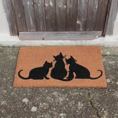 Cat Family Indoor & Outdoor Coir Doormat