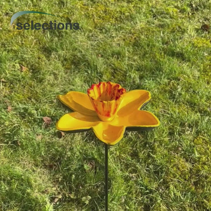 Cast Iron Daffodil Bird Feeder Flower Dish (Set of 2)