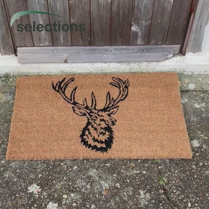 Stag Head Indoor & Outdoor Coir Doormat