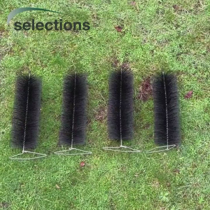 Set of 12 Black Drain & Gutter Downpipe Leaf Guard Plugs (30cm)