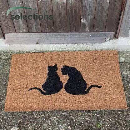 Cat Silhouette Indoor & Outdoor Coir Doormat