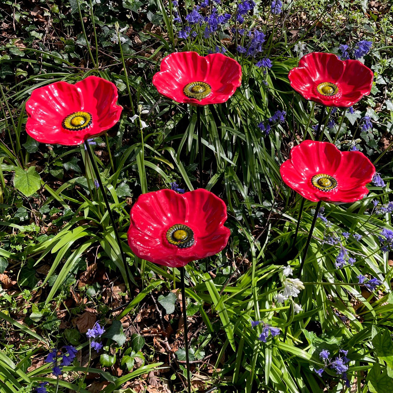Cast Iron Poppy Dish Wild Bird Feeders