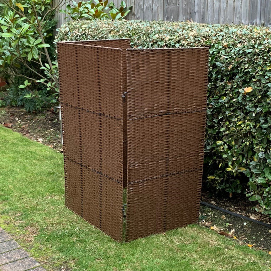 Rattan Effect Wheelie Bin Screen (Single)