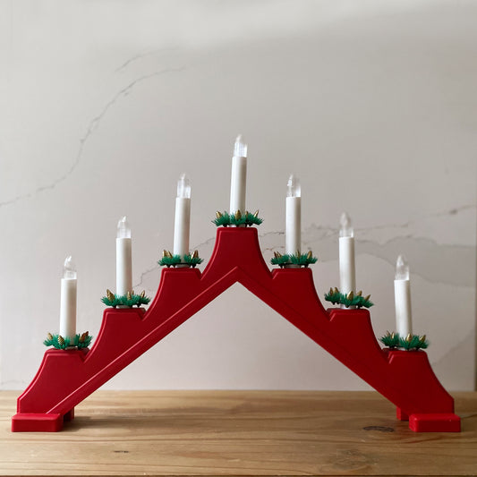 Traditional Red Christmas Candle Bridge