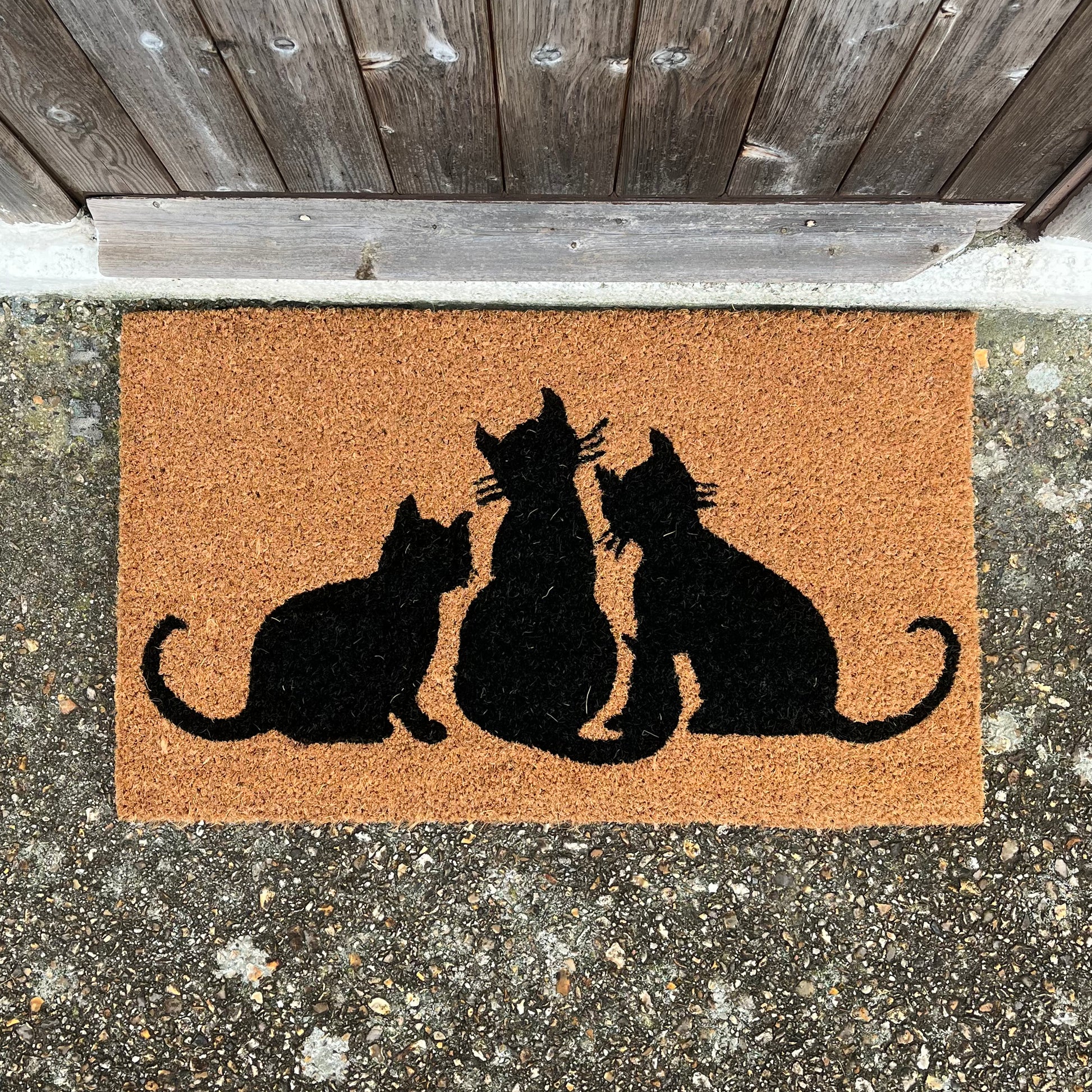 Cat Family Design Print Coir Outdoor Doormat – Selections