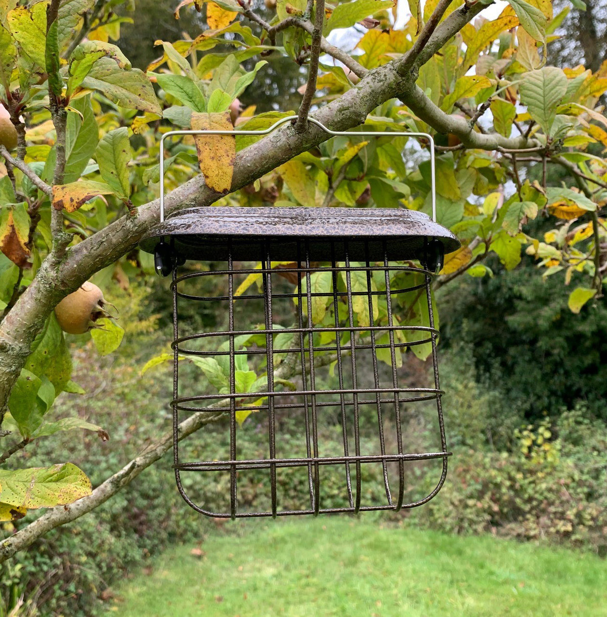 Metal Hanging Suet Cake Block Garden Bird Feeder