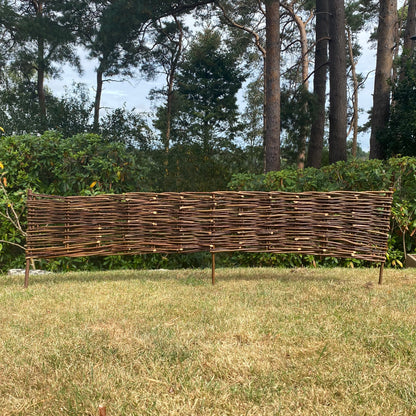 Willow Hurdles Lawn Edging (120cm x 20cm) - 10 Panels
