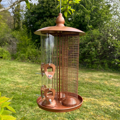 Delux 3 in 1 Seed, Nut and Fatball Bird Feeder