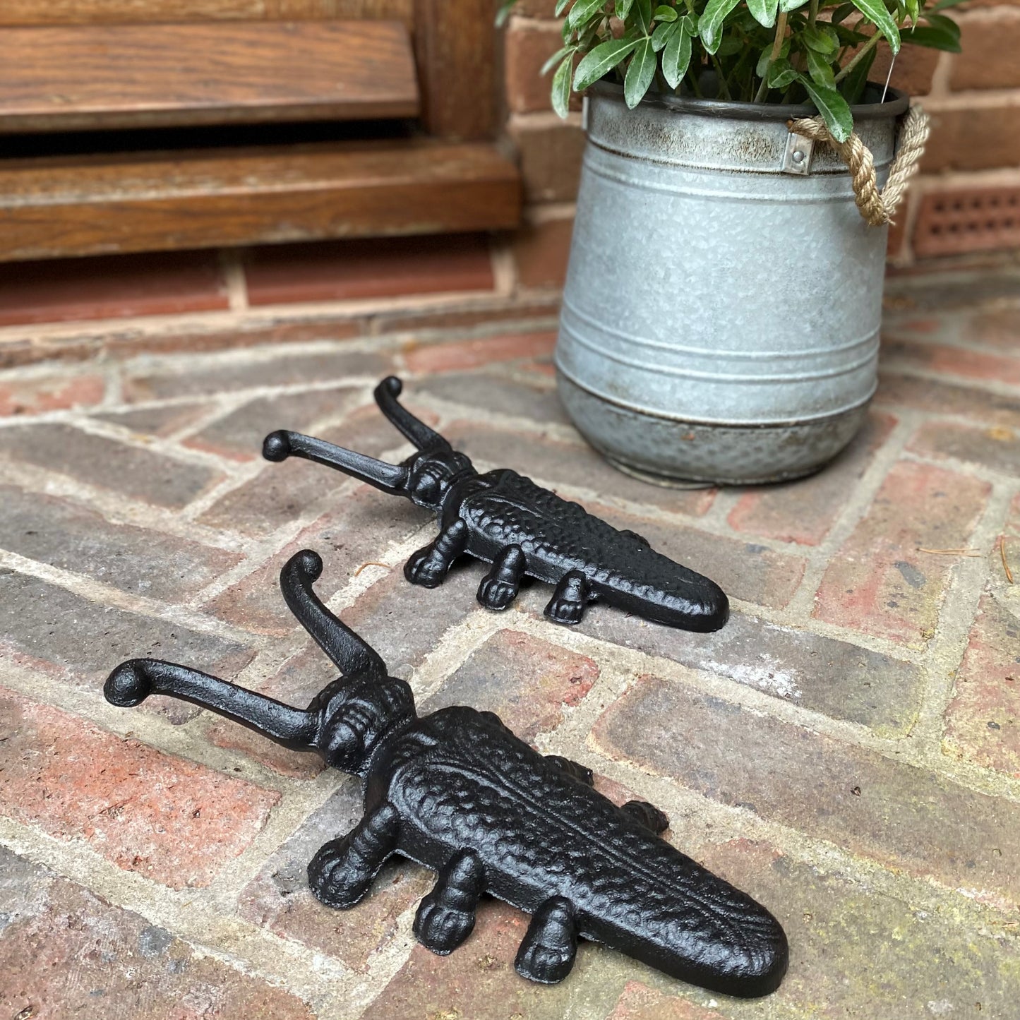 Set of 2 Cast Iron Beetle Boot Jacks