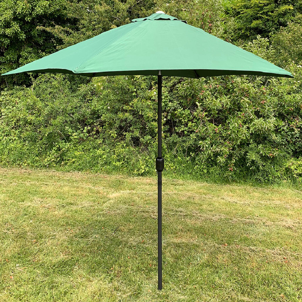 Green Crank & Tilt Metal Garden Parasol