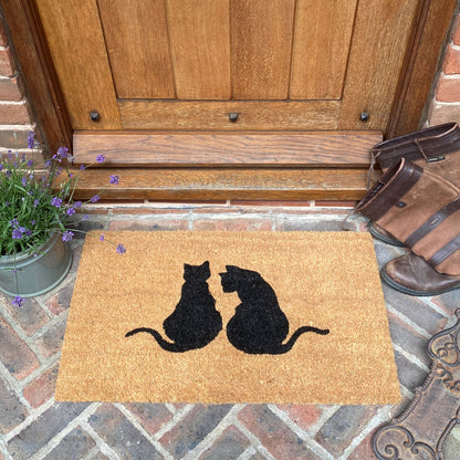 Cat Silhouette Indoor & Outdoor Coir Doormat