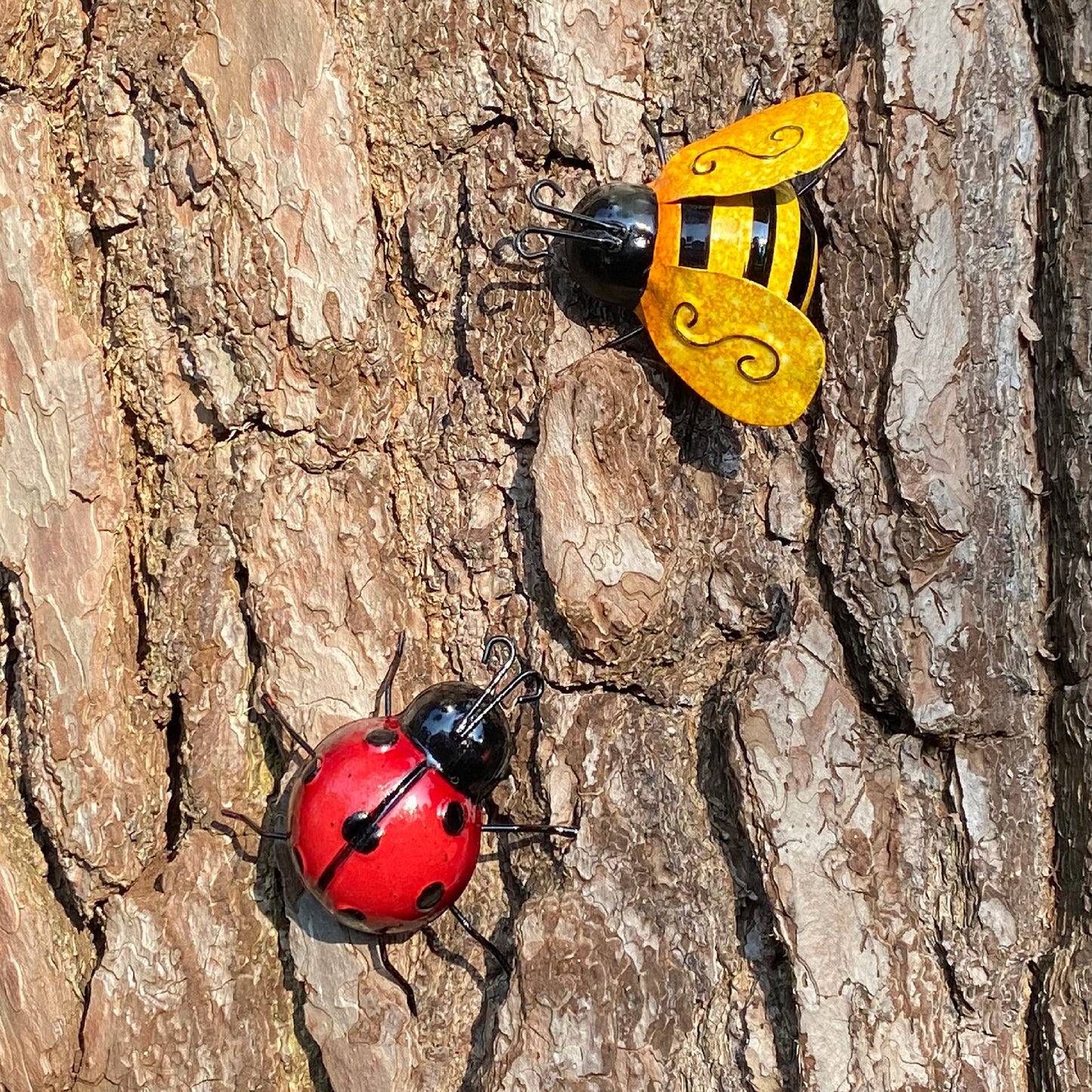Ladybird And Bumble Bee Garden Wall Ornament