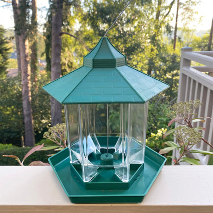 Durlston Green Chalet Bird Seed & Nut Feeder
