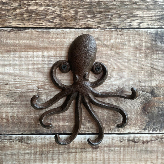 Octopus Wall Hook Rack in Cast Iron